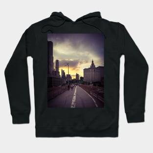 Brooklyn Bridge Sunset Manhattan Skyline NYC Hoodie